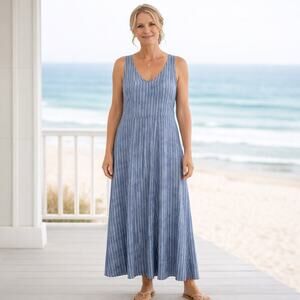 chinese dress ladies Dress Casual Maxi By Croft And Barrow In Blue, Size:Xs
